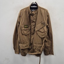 Giacca cappotto motociclista Barbour X Steve McQueen Washington cera impermeabile marrone XXL