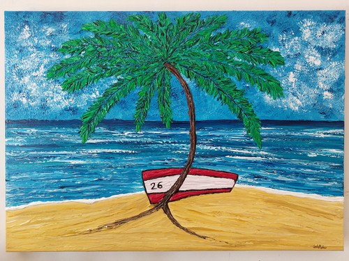 Quadro moderno dipinto mano - a,