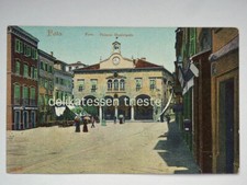 POLA Istria Foro Palazzo Municipale bar negozi vecchia cartolina G. Fano