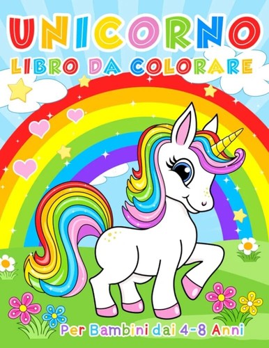 Unicorno libro colorare - da,