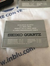 Seiko 8M25 8M26 Sport 150 Alarm Chronograph Timer Booklet Istruzioni NUOVE
