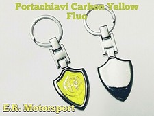 Portachiavi Stemma ALFA ROMEO  in Carbon Look YELLOW