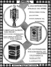 PUBBLICITA' 1929 SHELL POMPA