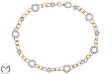Bracciale oro rosa bianco 18