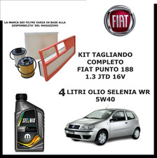 KIT TAGLIANDO FIAT PUNTO 188 1.3 Multijet JTD 16V 4 FILTRI + 4L SELENIA WR 5W40