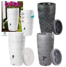 Serbatoio acqua piovana 240L design bidone pioggia piantabile 3 colori set tubo di caduta