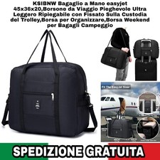 Bagaglio a Mano easyjet 45x36x20,Borsone da Viaggio Pieghevole Ultra Leggero 