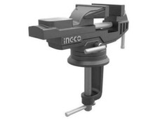 Morsa da Banco Base Girevole Apertura Da 0 a 60 mm Fissaggio a Morsetto + Guanti