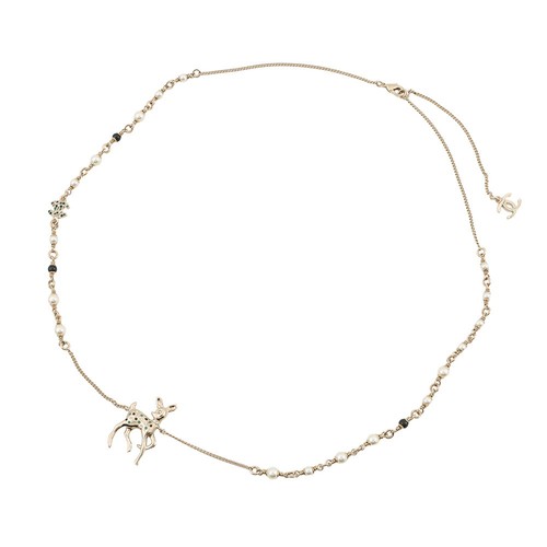Collana lunga chanel logo - collana,