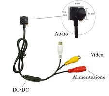 Telecamera AHD Microcamera Registratore Sicurezza Audio Video 202E