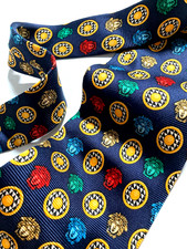 GIANNI VERSACE STEMMA CRAVATTA TESTA MEDUSA BAROCCA VINTAGE ANNI 90 4 COLORI ...