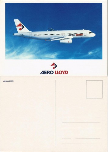 Cartolina aero lloyd airbus - aero,