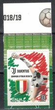 JUVENTUS SCUDETTO CAMPIONATO DI CALCIO 2018  -2019. FRANCOBOLLO  NUOVO ANNO 2019