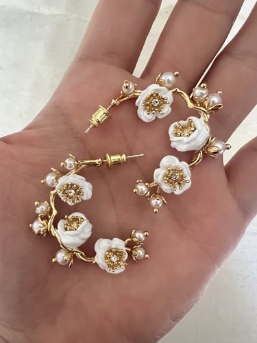 Les néréides enamel earrings - les,