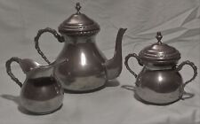 Set da The Peltro 3 pezzi Delfi Zinn Tin Etain Veritable Pewter 95%