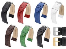 MARCHEL Cinturino Lm De Luxe Coccodrillo Orologio Argento Oro Chiusura Uhr