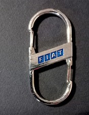 PORTACHIAVI IN METALLO VINTAGE - FIAT AUTO - VENDITA A DIPENDENTI (old keyring)