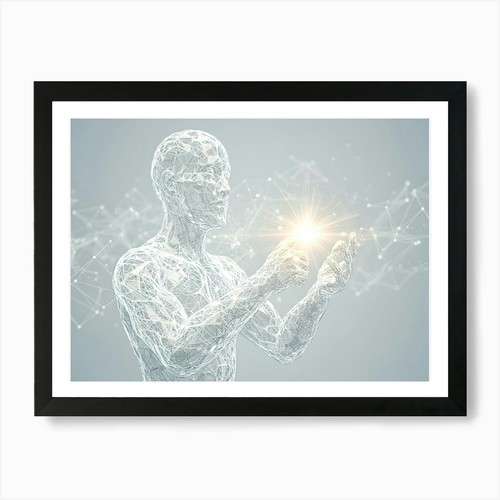 Figura umana con luce arte - figura,