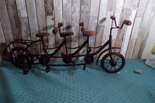 Vintage Metal Folk Art Tandem