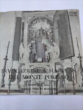  INVOCAZIONE A Maria SS.del monte Pollino 1965,Fonit Cetra. Di Pino di Modugno.