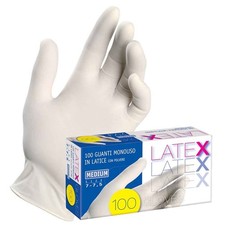 LATEX GUANTI LATTICE BIANCO L