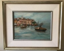 Quadro -Marina-Francesco nicolardi 1910-1970 dipinto a olio su masonite