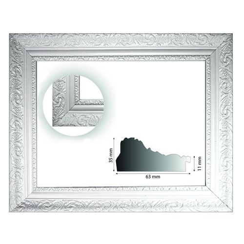 Cornice barocca bianca - cornice,