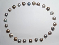 Perle mabè coltivate 26pc Colore Thaiti  Da Montare Collana JAPAN 10-11mm Orafo