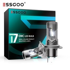 2X Faro LED H4 con omologazione 10000LM alogeno DRL telecomando/anabbagliante bianco