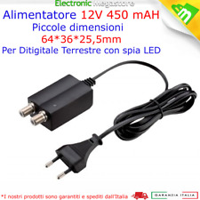ALIMENTATORE PER ANTENNA AMPLIFICATORE TV DIGITALE TERRESTRE 1 USCITA 12V 450mA