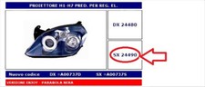 24490 1216591 FARO PROIETTORE SX H1/H7 NERA OPEL TIGRA 09/2005 (VERSIONE YNJOY)