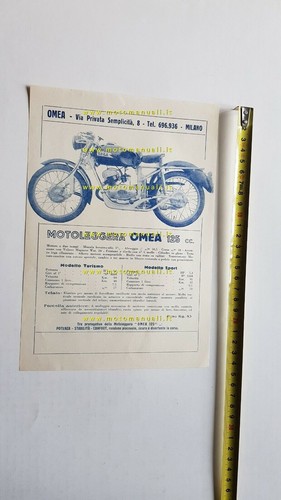 Omea 125 depliant anni - 50, moto