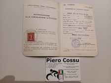MOTO GUZZI  ZIGOLO 98 DEL 1954 LIBRETTO CIRCOLAZIONE NUOVO DA COLLEZIONE ZDN 90