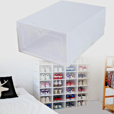 SCATOLE SCARPE CASSETTO TRASPARENTE SCARPIERA ORGANIZZATORE IMPILABILE CASA