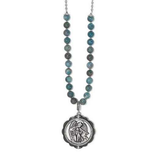 Collana medaglione perline