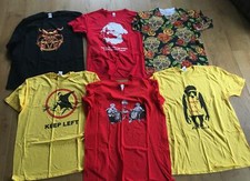 6 X XL Uomo T-Shirt Bansky Teschio Casuale Mix All'Ingrosso Auto Stivale #17