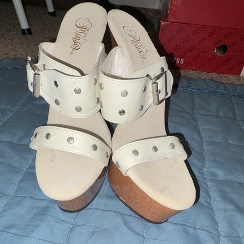 Pleaser sandali donna bianchi