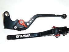 YAMAHA MT-03 06-15 Set Di Leve Del Freno E Del Frizione Nere Lunghe Incise R15E5