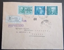 1939 Impero posta aerea lire 2 + 0,25 su raccomandata espresso lire 3,50 - spl