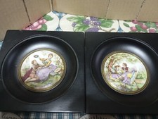 Coppia Dipinto In Miniatura su