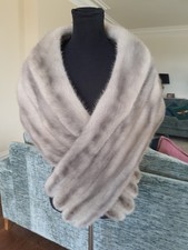 Stola visone ceruleo blu