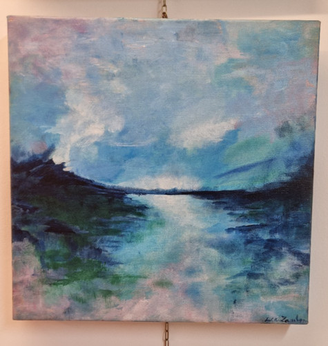 Olio tela spessa - spessa, marina