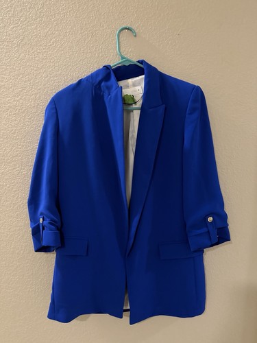 Blazer donna blu zara - blazer,