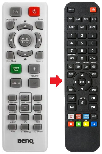 Telecomando adatto per benq - adatto,