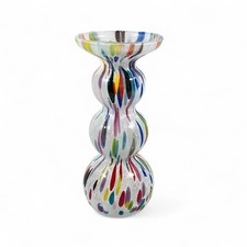 Vaso in vetro soffiato a bocca MURANO Vetro Eseguito made in Italy 17,5 cm