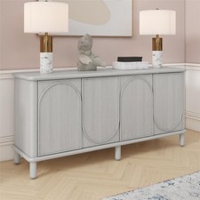 Vintage White Credenza, 4