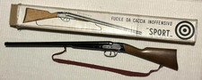 Raro fucile giocattolo doppietta caccia Sport in scatola originale ferro e legno