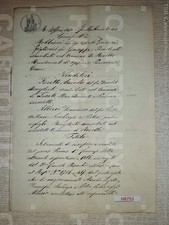 H8753 DOCUMENTO ANTICO 1866