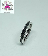 ANELLO DONNA  ARGENTO 925 RODIATO VERETTA CON ZIRCONI NERI TOP