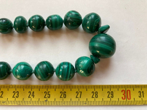 Collana vera malachite - in,